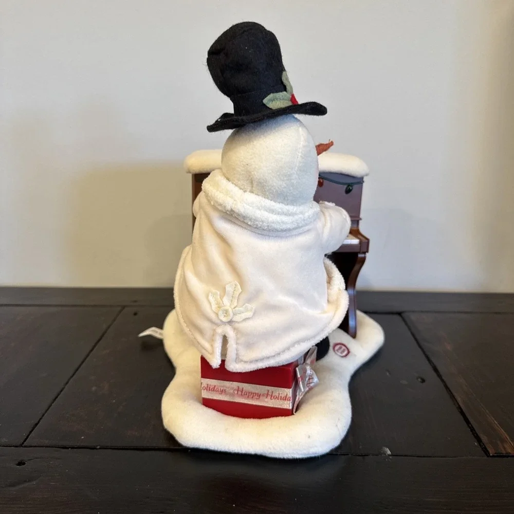 2005 Hallmark Jingle Pals Snowman Playing Piano SEE VIDEO Lights Sings No Motion